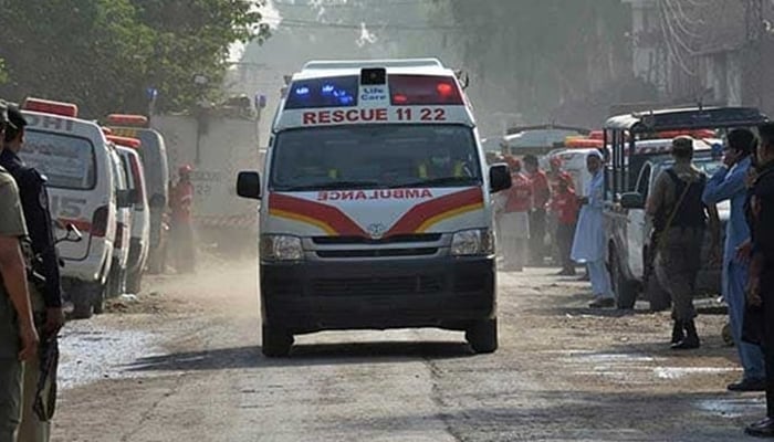 An ambulance can be seen approaching to the scene. — AFP/File