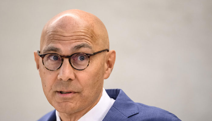 United Nations High Commissioner for Human Rights Volker Turk looks on as he delivers a speech at the opening of the 57th session of the Human Rights Council in Geneva, on September 9, 2024. — AFP