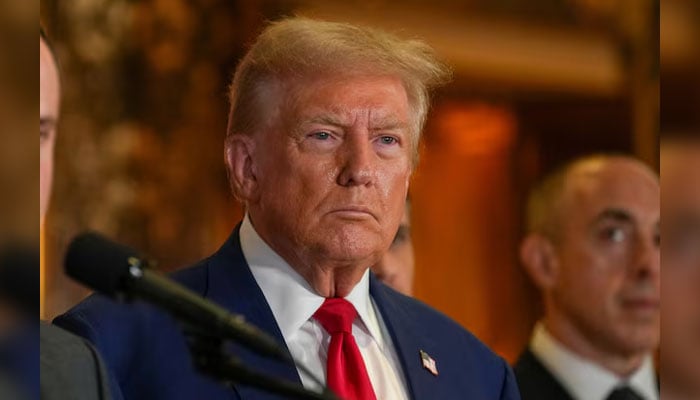 Republican presidential nominee and former U.S. President Donald Trump looks on during a press conference at Trump Tower in New York City, U.S., September 6, 2024. — Reuters