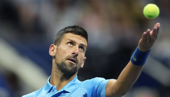 Novak Djokovic of Serbia reacts during his third round match against Alexei Popyrin of Australia.— Reuters/file