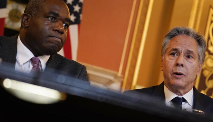 UK Foreign Secretary David Lammy (left) hosted US Secretary of State Antony Blinken (right) in London . — AFP/file