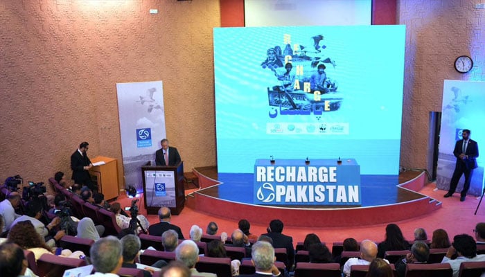 A picture from the inauguration  of the Recharge Pakistan initiative at the Pakistan Institute of Parliamentary Services in Islamabad on September 10, 2024.— State media