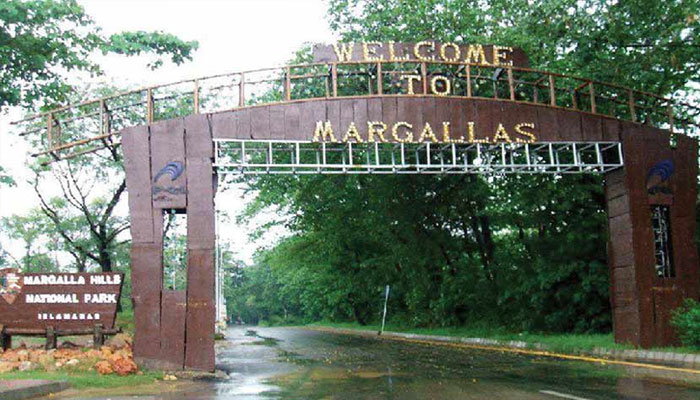 The entry gate to the Margalla Hills National Park.— The News/file