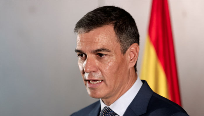 Spanish Prime Minister Pedro Sanchez speaks at a press conference in Kunshan, Jiangsu province, China September 11, 2024. — Reuters