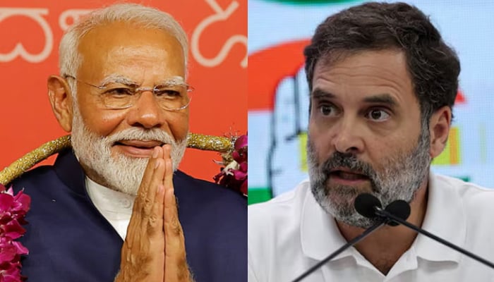 This collage of images shows, Indian PM Narendra Modi (left) and India’s Opposition Leader Rahul Gandhi. — Reuters/File