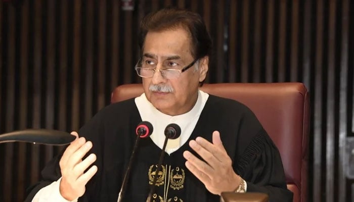 National Assembly (NA) Speaker Sardar Ayaz Sadiq at the National Assembly. — Instagram/@naofpakistan/File