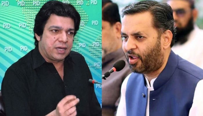 This combo of images shows, Senator Faisal Vawda (left) and MQM-Pakistan Member National Assembly Mustafa Kamal (right). — PID/ PPI/File