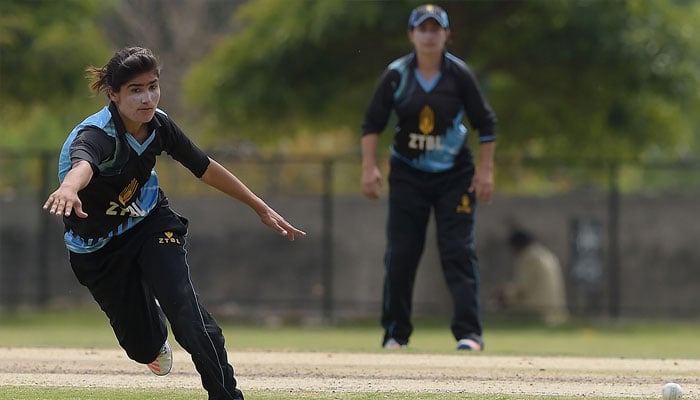 Diana Baig runs to field the ball during a domestic cricket championship match in Islamabad. — AFP/file