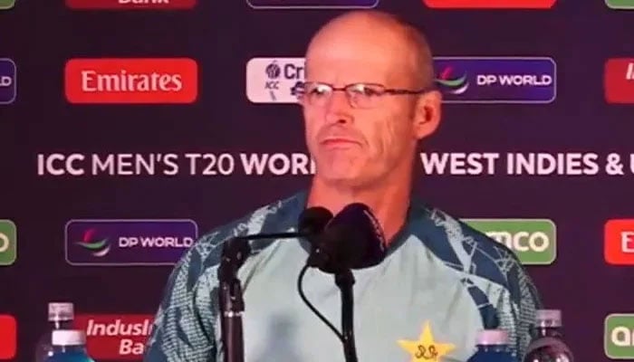 Pakistans white-ball head coach Gary Kirsten speaks to the media after T20 World Cup 2024 loss against India in New York on June 9, 2024. — ICC