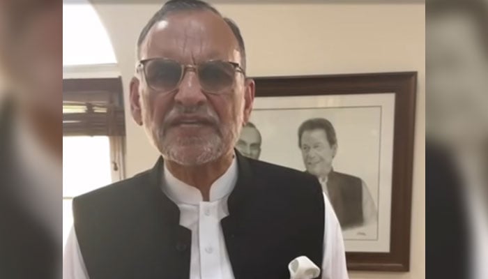 Pakistan Tehreek-e-Insaf (PTI) leader Senator Azam Swati speaks in a video message on September 6, 2024. — Screengrab via Facebook/Senator Azam Khan Swati