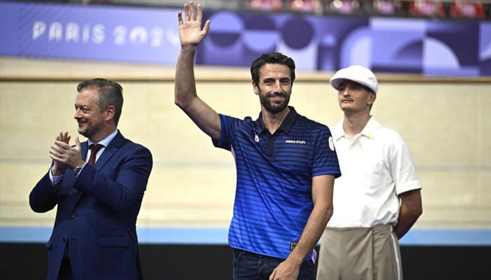 An undated image of Paris 2024 Olympics Chief Organiser Tony Estanguet (centre).— AFP/file