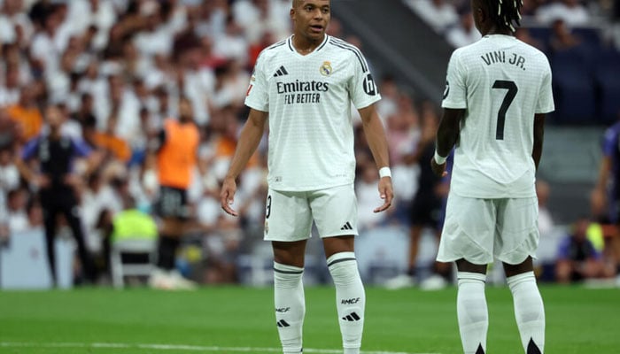 Real Madrid Kylian Mbappe (left) and Vinicius Junior (right). — AFP/file