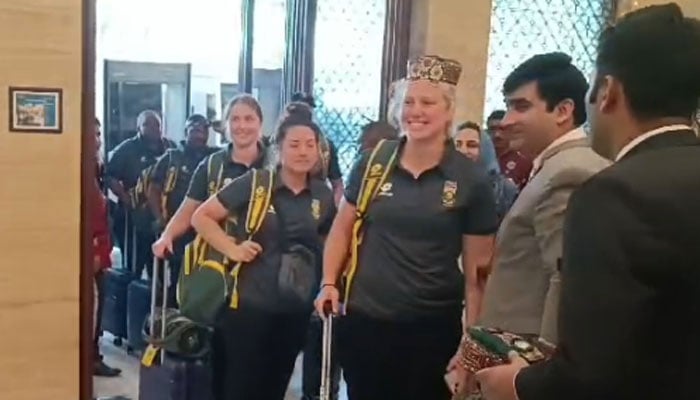 South Africa Women’s Cricket Team arriving in Multan.— PCB website/file