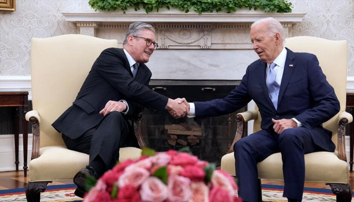 British Prime Minister Keir Starmer and US President Joe Bide.— AFP/file