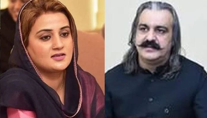 This combo of images shows, Information Minister Azma Bokhari (left) and KP CM  Ali Amin Gandapur (right). — Facebook/@Azmabukhari/X/@GovtofPakistan/file