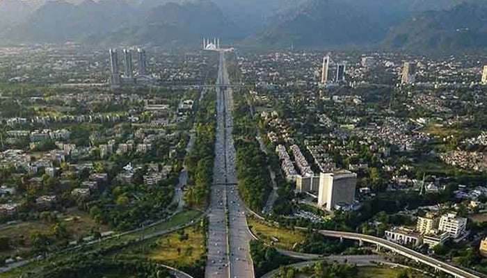 An aerial view of Islamabad is seen in this undated image. — X/@Islamabadies/File