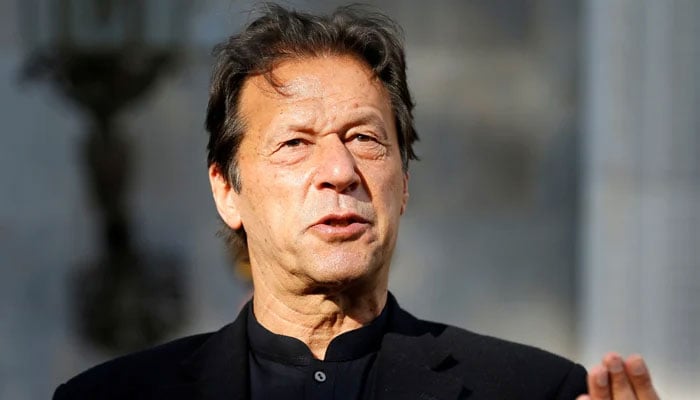 PTI founder Imran Khan speaks during a news conference on  November 19, 2020. — Reuters