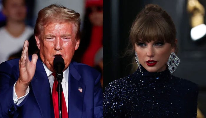 Republican US presidential candidate Donald Trump (left) and Taylor Swift (right).— Reuters/file