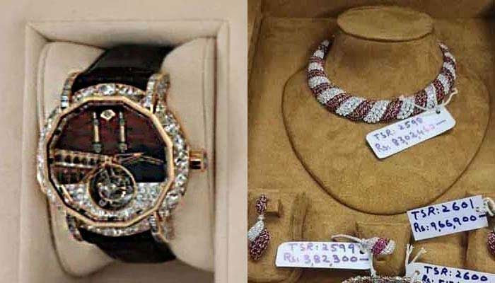 A collage of toshakhana gifts sold by PTI founder and former PM Imran Khan. — GeoNews/File