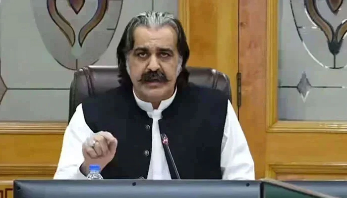 KP Chief Minister Sardar Ali Amin Gandapur chairs a cabinet meeting on April 24, 2024. — Facebook/@AliAminKhanGandapurPti