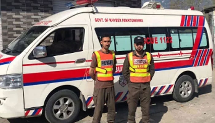 Rescue officials stand near an ambulance. — Facebook/Swat Emergency Rescue Service 1122/File