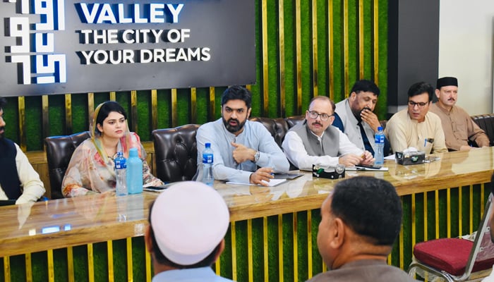 Deputy Commissioner Peshawar Sarmad Saleem Akram is talking to the public in this image released on September 16, 2024. — Facebook/New Peshawar Valley