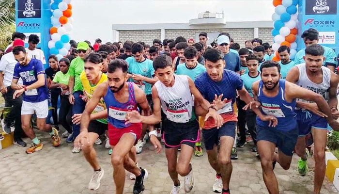 An image from the World Athlon hosted the Keep Beach Clean Run 2024 at the Pakistan Naval Academy Outdoor Sports Complex.— APP/file