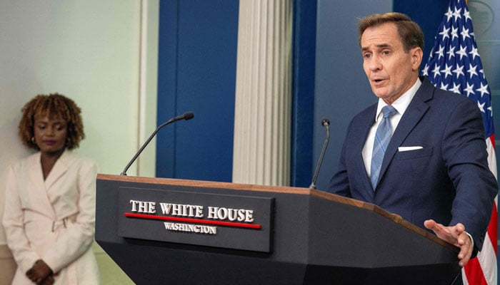 National Security Communications Advisor John Kirby speaks during the daily briefing in the Brady Briefing Room of the White House in Washington, DC, on September 18, 2024. — AFP