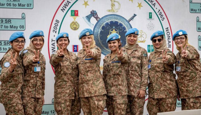 Pakistan female soldiers seen in this image. — State media/file