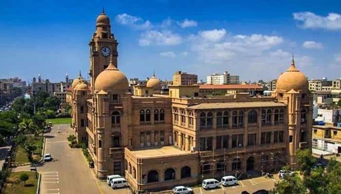 A representational image of Karachi Municipal Corporation Building situated at MA Jinnah Road. — APP/File