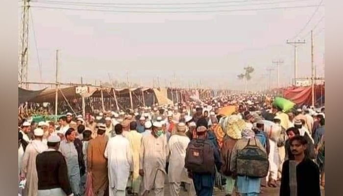 A representational image of Tablighi Ijtema A large number of people can be seen in this image. — Facebook/Tablighi Markaz Raiwind/File