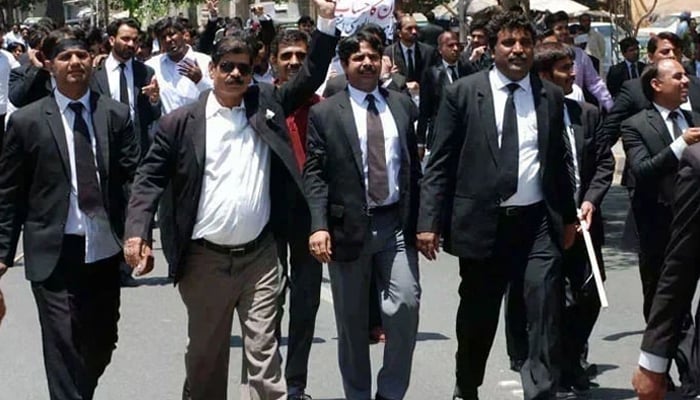 Representational image of lawyers holding protests. — Geo tv Website/File