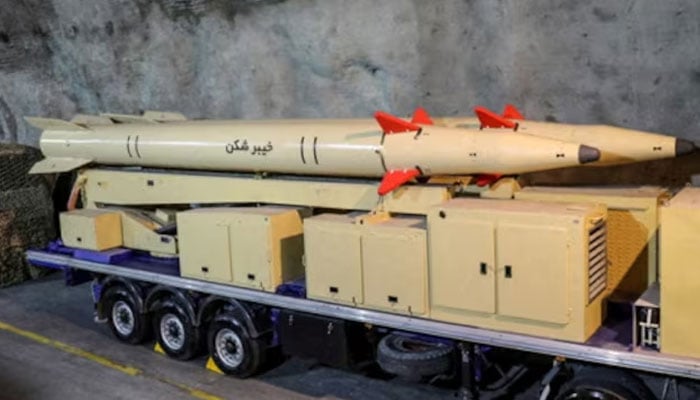 New Iranian Kheibarshekan missiles are seen in an undisclosed location in Iran, in this picture obtained on February 9, 2022. — Reuters