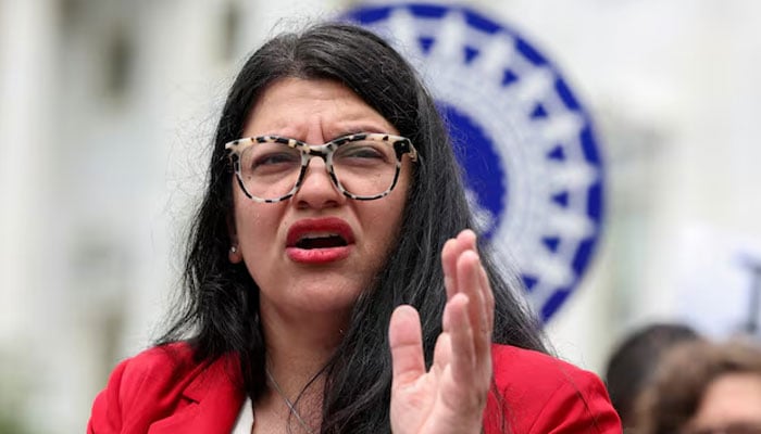 U.S. Representative Rashida Tlaib (D-MI) speaks during a press conference in Washington, U.S. on May 23, 2024. — Reuters