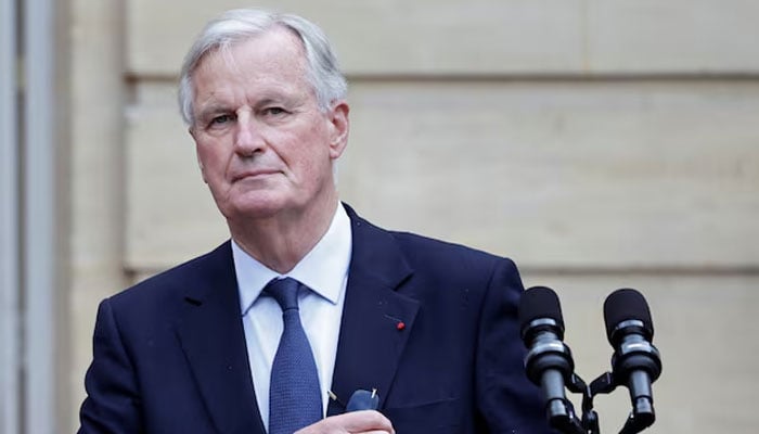 France Prime Minister Michel Barnier looks on during the handover ceremony at the Hotel Matignon in Paris, France, September 5, 2024. — Reuters