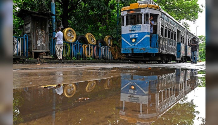 In this photo taken on September 8, 2024, a tram is pictured at its depot in Kolkata. — AFP