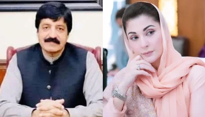 This combo of images shows, Governor Punjab Sardar Saleem Haider (left) and Chief Minister Punjab Maryam Nawaz Sharif (right). — Facebook/Sardar Saleem Haider Khan/Maryam Nawaz Sharif/File