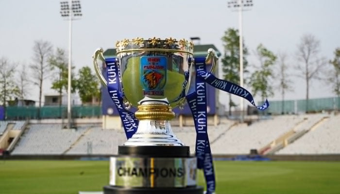 The Punjab Premiere League trophy seen in this image.— X@PunjabCricketAssociation/file