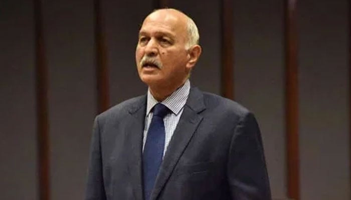 Senator Mushahid Hussain Sayed speaks in the parliament on October 31, 2023. — Facebook/Mushahid Hussain Sayed