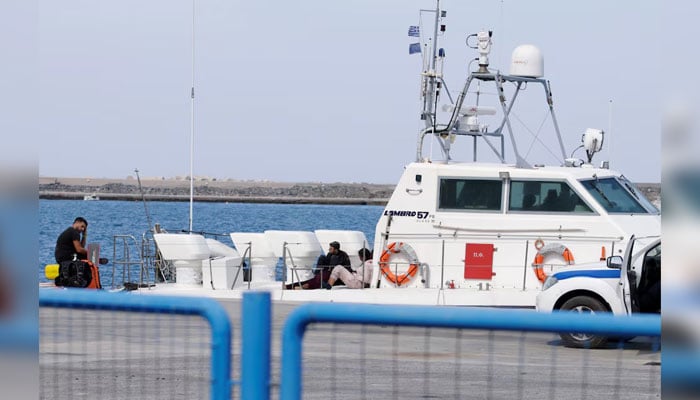 Rescued migrants are seen onboard a Hellenic Coast Guard vessel, following a SAR operation, at the port of Karlovasi, on the island of Samos, Greece, September 23, 2024. — Reuters