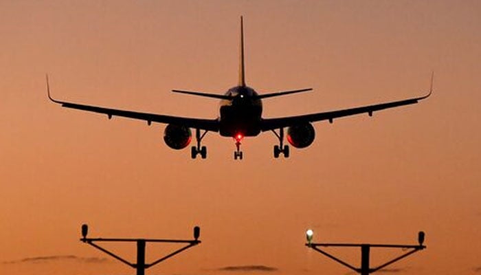 A representational image showing the silhouette of an aeroplane. — Reuters/File