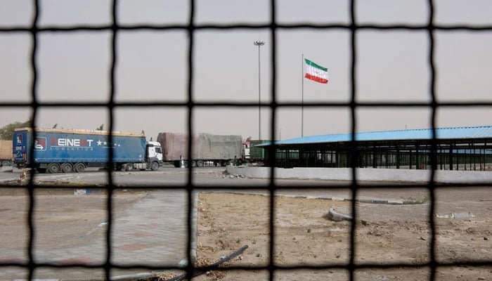 Irans flag is pictured at the Milak border crossing between Iran and Afghanistan, Sistan and Baluchestan Province, Iran September 8, 2021. — Reuters