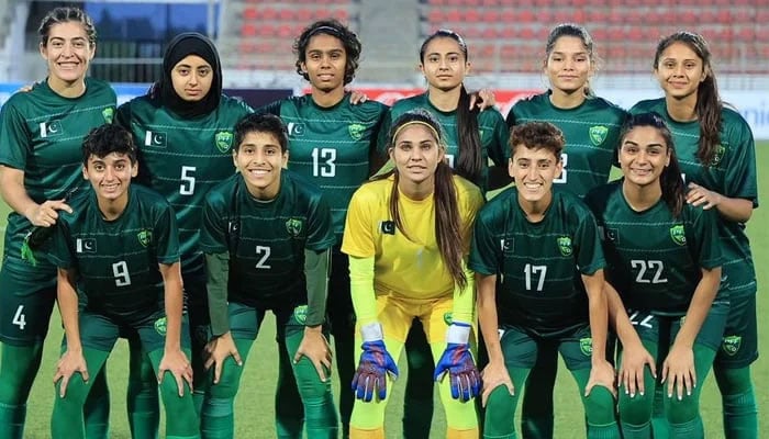 Pakistan womens football team. — PFF/file