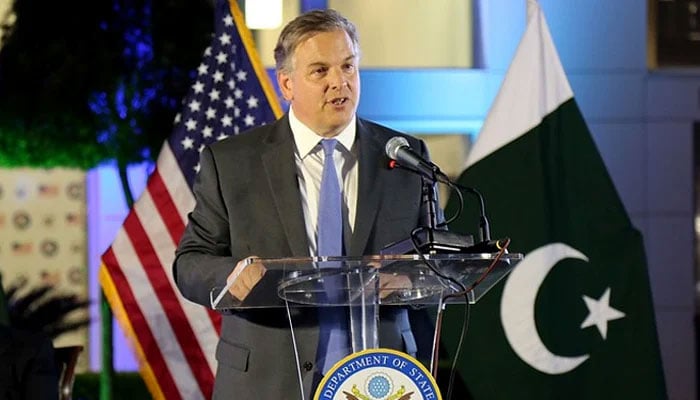 US Ambassador to Pakistan Donald Blome speaks at an event in Islamabad. — Facebook/ US Embassy/File