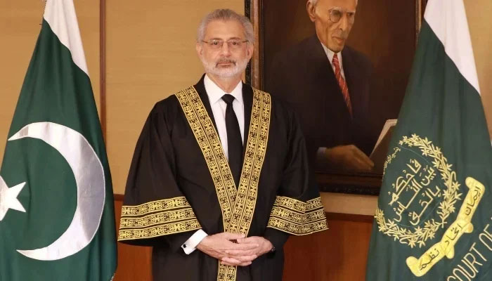 Chief Justice of Pakistan Qazi Faez Isa. — Supreme Court website