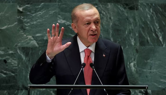 Turkeys President Tayyip Erdogan addresses the 79th United Nations General Assembly at U.N. headquarters in New York, US on September 24, 2024. — Reuters