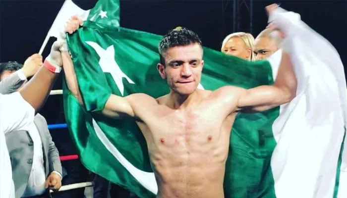 Pakistani boxer Usman Wazeer in an undated picture. — X/@WazeerUsman/File