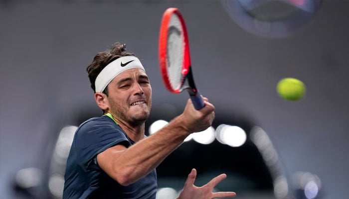 Taylor Fritz of the US in action during his round of 32 match against Argentinas Diego Schwartzman. — Reuters/file