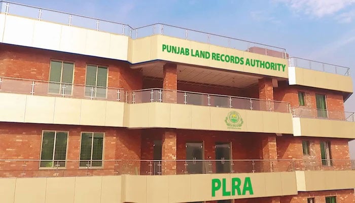 The image shows a building of PLRA. — Facebook/Punjab Land Records Authority - PLRA/File