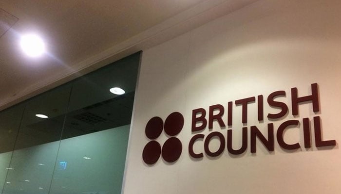 Logo of the British Council can be seen on a wall in this undated image. — APP/File